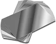 Elcoho 24 Pack Mirrors Plastic Mirror Decor Flexible Mirror Sheets Self Adhesive Mirror Tiles Silver Mirror Board Card for Educational or Home Decor
