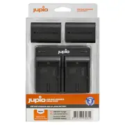 Jupio 2x Batteries 2130mAh & USB Dual Charger Adapter Kit For Canon LP-E6NH