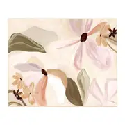 [James Lane] Floral Daze Natural Veneer Framed Canvas - 150cm x 120cm