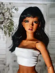 CTB Black wig with Bangs Size 8-9”
