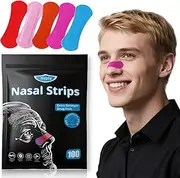 Nepia 100 Pack Extra-Strength Silk Nasal Strips – Latex-Free & Drug-Free Breathing Support for Sports Performance & Day Comfort | Unisex Variety Pack with Assorted Colors