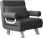 Folding Sofa Bed with Wheels, Recliner Sofa Bed, Sofa Bed, Armchair with Padded Armrests for Living Room, Apartment, Office (Grey, 41.3x30x32.7)