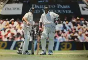 Steve Waugh & Mark Waugh dual signed original 500mm x 750mm photo (#146)