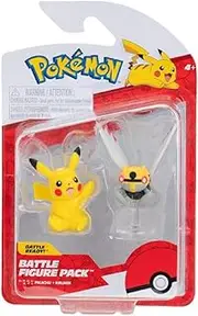 Pokemon Pokémon Battle Figure, 2-Pack 5 and 8 cm Figure Toy Set Ninjask and Pikachu