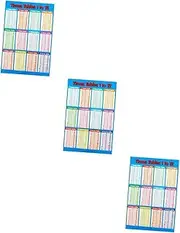 STOBOK 3 Pcs Easy Stick and Remove Multiplication Table Stickers 99 Times Tables Wall Decors Glass and Girls Room Decor Primary School Wall Chart Multiplication Poster
