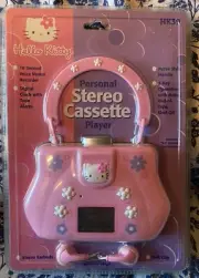 HELLO KITTY WALKMAN Cassette Vintage Y2K 2002 Retro Stereo Purse Sealed RARE
