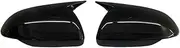 Side Mirror Cover Wing Caps, Exterior Door Shell Trim，Compatible For Kia Rio 2018-2023 No Signal Light(Glossy Black-Add on)