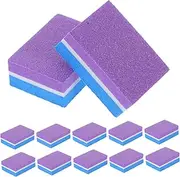 DRESSOOS 50pcs Nail Art Sponges Double Sided Buffer Blocks for Manicure Safe Convenient Nail Tools for Women Men for Polishing Grooming