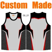 Custom Sublimated Athletic Singlets Mens Ladies Breathable Running Tank Tops 09