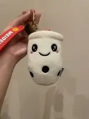 white boba keychain
