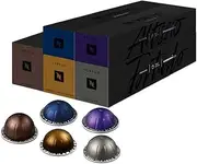 [Nespresso] Coffee 50 Pods Compatible with VERTUOLINE Vertuo Line Machines Espresso Flavored Capsules Light/Medium/Dark Roast (All Flavors) (50 Best Sellers VERTUOLINE Variety Pack)
