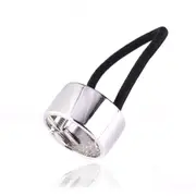 4PCS Retro Fashion Women Hair Accessories Metal Ponytail Buckle Punk Ponytail Holder Round Hair Ring Elastic Hairband