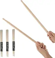 5A Drum sticks, Classic Maple Wood Tip DrumSticks for Adult, Students and Beginners（3 Pair ）for Acoustic Drums or Electronic Drums Professional Jazz