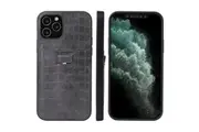 For iPhone 12 mini Case Crocodile Pattern PU Leather Card Slot Cover Grey
