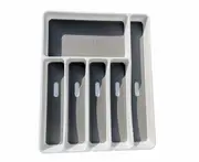 6 Compartment Cutlery Organiser Kitchen Drawer Spoon Tray Insert Cabinet Box