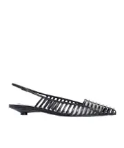 Valentino Garavani Rockstud Wispy Slingback Caged Ballerina Shoes 37.5,39.5,38,39 black