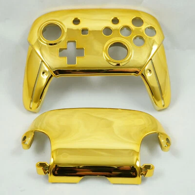 Chrome Gold Front & Back Shell, Nintendo Switch Pro Controller