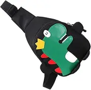 [BESPORTBLE] Adorable Dino Chest Pack for Boys and Girls Nylon Cartoon Shoulder Bag Messenger Bag Coin Purse