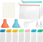 Single Dose Powder Containers Bag Set Of Powder Bags,Portable Protein Powder Bag Travel Powder Supplement Bags Suitable For Exercise, Fitness, Travel, Business Trips