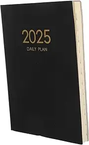 HONMEET Decorative A4 2025 Diary Planner English Agenda Notebook for Daily Tasks Weekly Monthly Planning