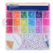 NEW Crafter's Choice Crafters Choice Pony Bead Kit With Elastic & Alphabet Lette