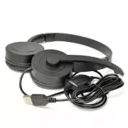 NEW--On Ear USB Headset w/Fold-Away Noise Canceling Microphone & Inline Controls
