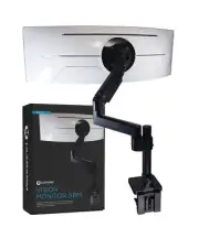 Heavy Duty Monitor Arm for Ultrawide Monitors up to 57" and 44 lbs, Single De...