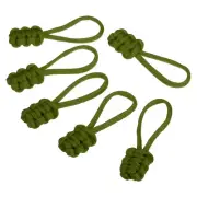 6pcs Zipper Pulls Replacement Extension Cord Handle Fix Pull Tab Olive Green