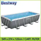 Bestway 18ft Above Ground Swimming Pool Power Steel Frame 5.49 x 2.74 x 1.22m