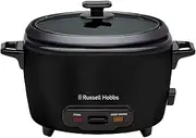 Russell Hobbs Turbo Rice Cooker, RHRC20BLK, 10 Cup Uncooked Rice Capacity (Makes 20 Cups of Cooked Rice), Includes Steamer Basket, Dishwasher Safe Non-Stick Pot - Matte Black