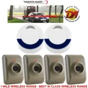 2 DAKOTA ALERT DCMA-4000 WIRELESS MOTION DRIVEWAY SECURITY ALARMS-4 SENSORS-NEW