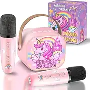 Unicorn Karaoke Toys for Girls,Girls Unicorn Karaoke Machine with 2 Microphones,4 5 6 7 8 9 Year Old Girl Birthday Gifts,Girls Toys for Ages 5-7,Girls Toys Age 6-8,Toys for Girls 8-10