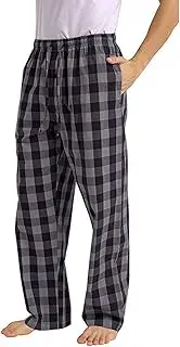 [Akklian] Men's Pajama Pants Soft Comfy Lightweight Pjs Bottoms Plaid Lounge Sleep Pajama Pants Casual Loose Pants with Pockets