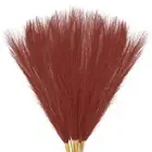 20-Pack Faux Pampas Grass 21.7 Inch for Home Decor/Wedding [Wine Red]