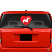 Love Scottish Terrier Windshield Sticker Vinyl Auto Window v2 scottie
