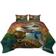 Alice and the Fawn Deer Coverlet