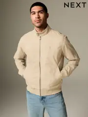 Stone Shower Resistant Check Lining Harrington Jacket (E88746) | $106