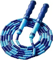 Beaded Jump Rope - Adjustable 96 Inches Soft Beaded Skipping Rope - Fitness Jump Ropes - Exercise Rope With Ergonomic Handles For Weight Loss, Gym, School & Outdoor Training