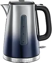 Russell Hobbs Eclipse Stainless Steel & Midnight Blue Ombre 1.7L Electric Cordless Kettle (Quiet & Fast Boil 3KW, Removable washable anti-scale filter, Easy push button lid, Perfect pour spout) 25111