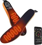 [Generic] Heated Insoles Rechargeable | APP Temp Control Heating Boot Insole | Feet Warmer Pads USB Rechargeable 3000mAh Electric Insole for Winter Hunting Ice Fishing