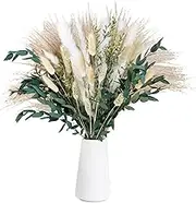 Pampas Grass Boho Bouquet,Small Reed Dried Flower Bouquet, Mixed Home Decoration Bottle Flower Arrangement,Dried Flower Arrangements for Western Home, Bedroom Boho Decor