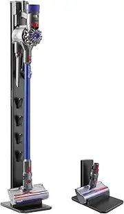 [PUTORSEN] Premium Aluminum Vacuum Stand Storage Dock Dockings Station, for Dyson SV21 SV18 Gen5 V15 V12 V11 V10 V8 V7 V6 Cordless Stick Vacuum Cleaner & Accessary, Storage Bracket Organizer Rack,Black