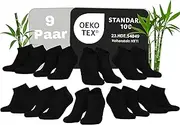 [MEDOLY] Sneaeker Bamboo Trainer Socks (9 Pairs) Against Sweaty Feet, Without Elastic Waistband, with 70% Viscose - Sneaeker Socks for Men and Women