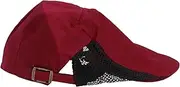 [VALICLUD] Elegant Kitchen Turban Solid Chef Hat Practical Work Hat Breathable Material for Restaurant Staff Red
