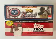 2006 & 2007 Topps Baseball Complete Factory Sets Series 1 & 2 MINT SEALED