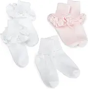 [Jefferies Socks] Girls 2-6x Misty Two Pair Pack