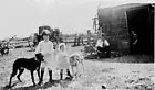 A small boy and girl Spring Hill Creswick Victoria 1931 OLD PHOTO