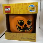 LEGO Halloween JACK O LANTERN Pumpkin Storage Head Large Container New 4032