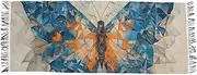 [AIXIWAWA] Abstract Butterfly Women's Pashminas Scarf, Shawls Wrap Lightwight Tassel for Evening Dress Dinner Party, Multicolor