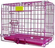 Dog Crate Folding Mental Wire Crates Dog Kennels - Outdoor and Indoor Pet Dog Cage Crate with Removable Tray - Small Animal Cages,Red-35-in